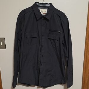 Sovereign Code Black Casual Button Down Shirt